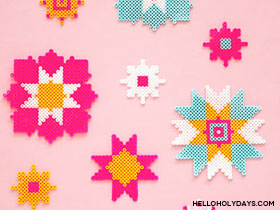 Perler Bead 8 Pointed Star