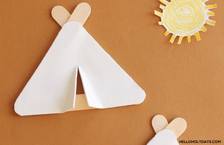 Popsicle Stick Hajj Tents