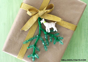 Festive Goat Gift Topper