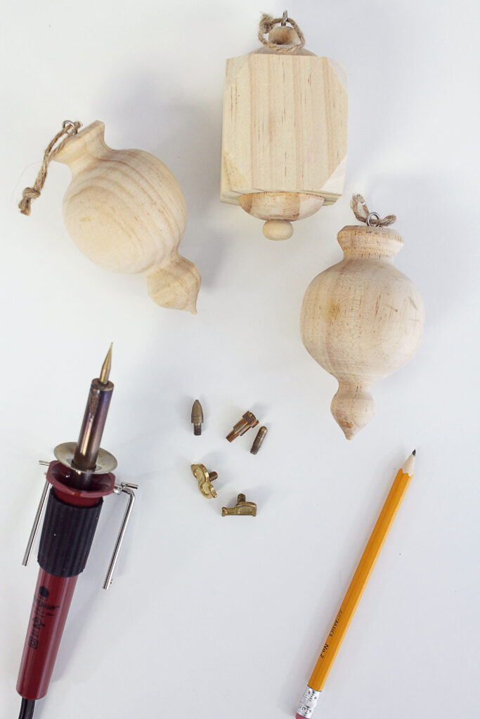 Scandi Christmas Decorations DIY Wood Burned Ornaments