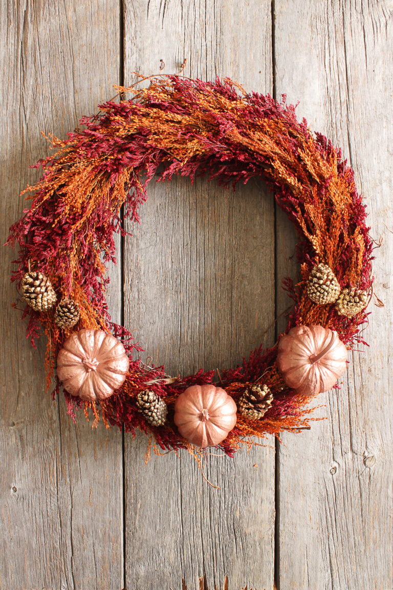 Rose Gold Fall Wreath