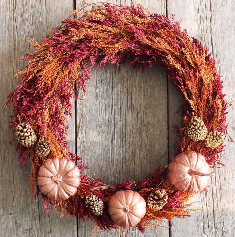 Rose Gold Fall Wreath