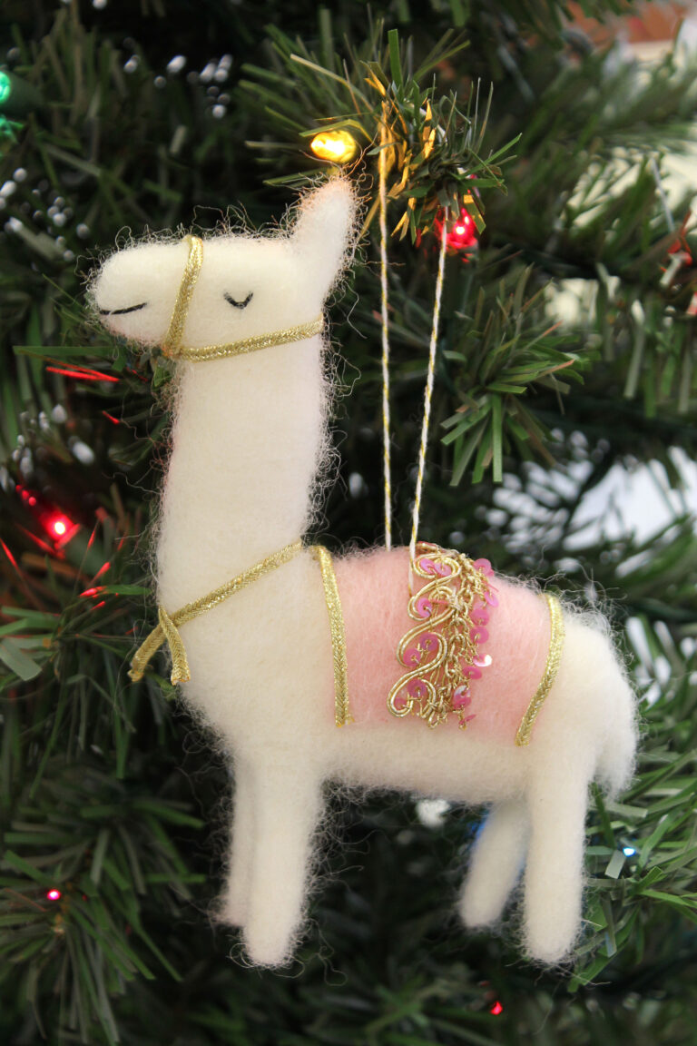 Make A Needle Felted Llama For Your Christmas Tree
